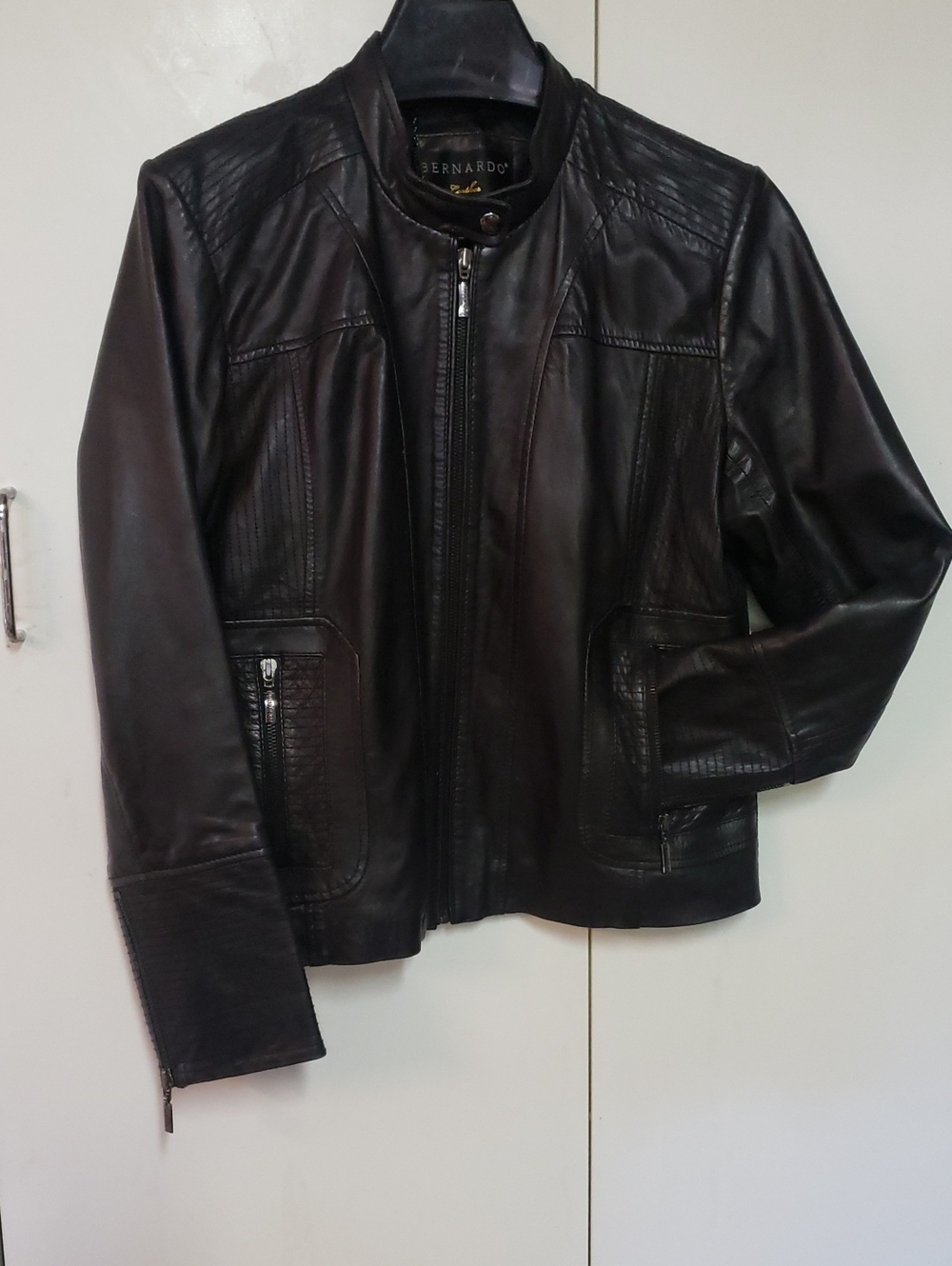 Bernardo Women Black Genuine Leather Jacket